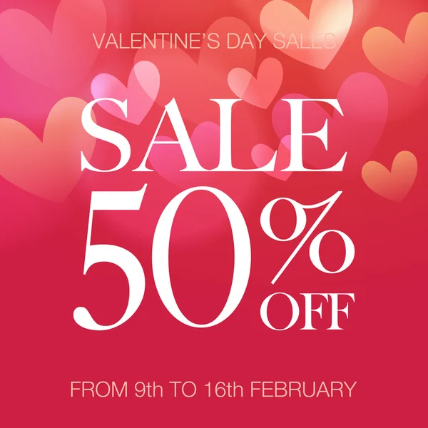 Valentine's Day sale — Stock Vector