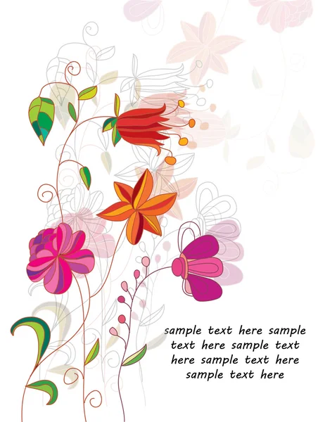 Fleurs colorées — Image vectorielle