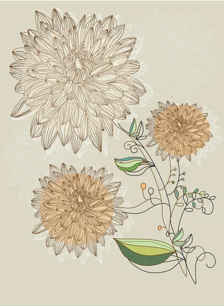 Sprig of flowers vintage — Stock Photo, Image