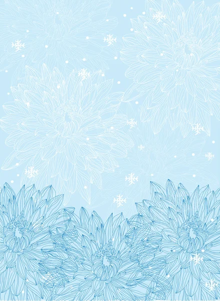Winter flowers — Stock Vector