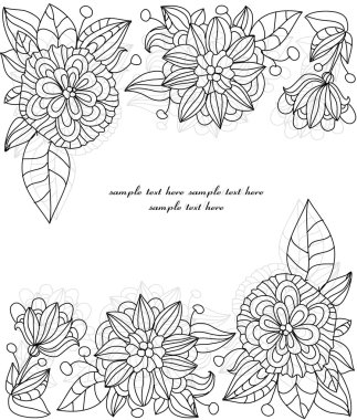 Dekoratif çiçek güzel çizim