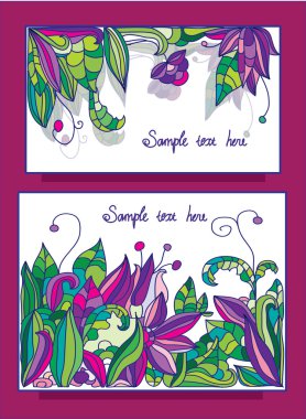 Çiçek desenli kartları