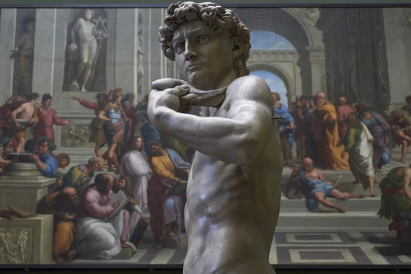 Michelangelo's David plaster cast — Stock Photo, Image