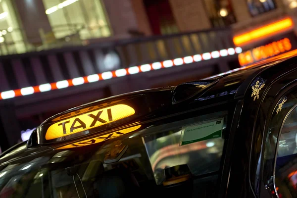 Black cab sign — Stock Photo, Image