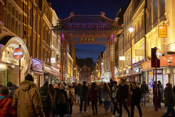 Chinatown på natten — Stockfoto