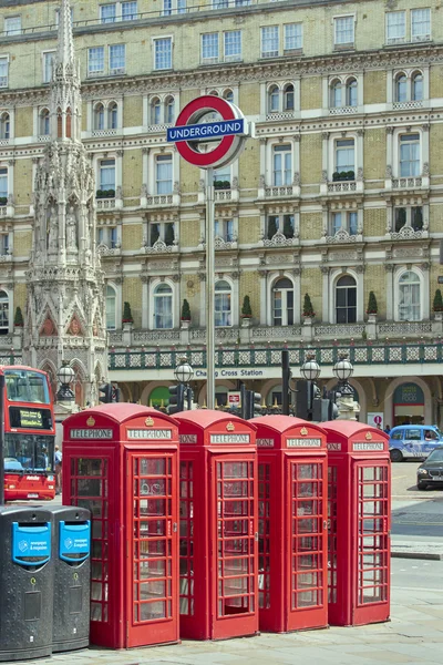 Red phone booths — Stock Photo, Image