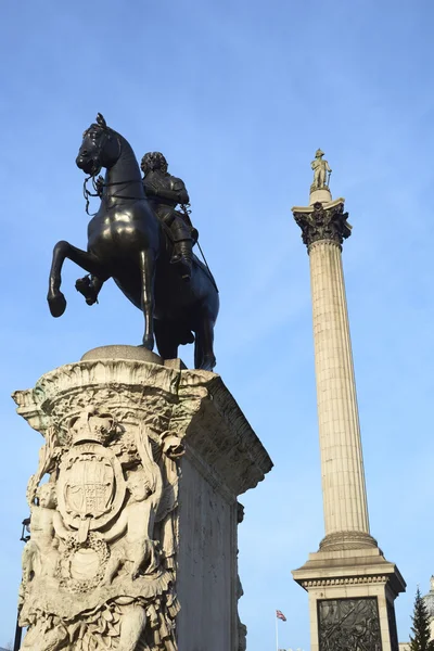 Statuen av Trafalgar Square – stockfoto