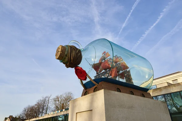 Nelson's Ship in a Bottle — Stock Photo, Image