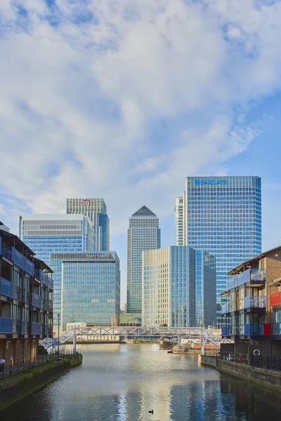 Canary wharf gökdelenler — Stok fotoğraf