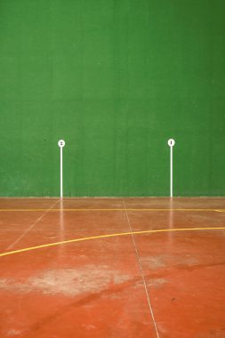 Ayrıntı işaretlerinin bir mahkemede fronton, Bask topu, İspanya