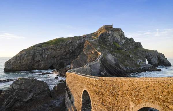 Küste im Baskenland, Spanien, san juan de gaztelugatxe at — Stockfoto
