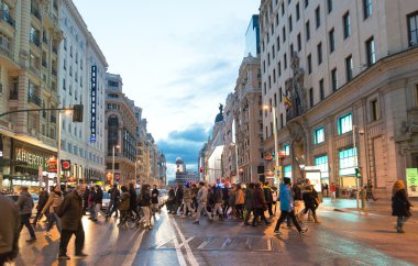Madrid Gran Via, İspanya
