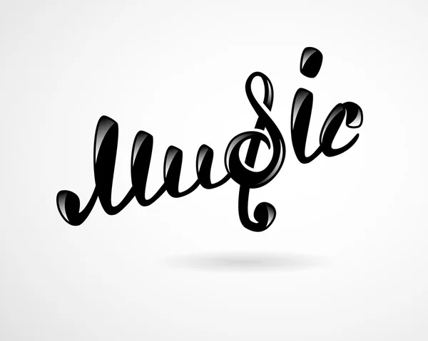 Music logo on white — Stock Vector