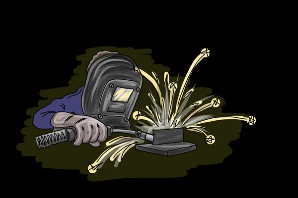 Siyah izole Kaynakçı