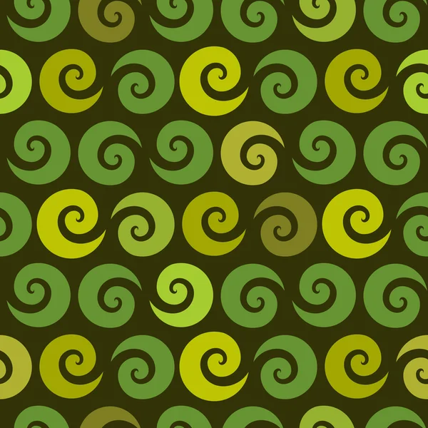 Swirl padrão sem costura verde — Vetor de Stock