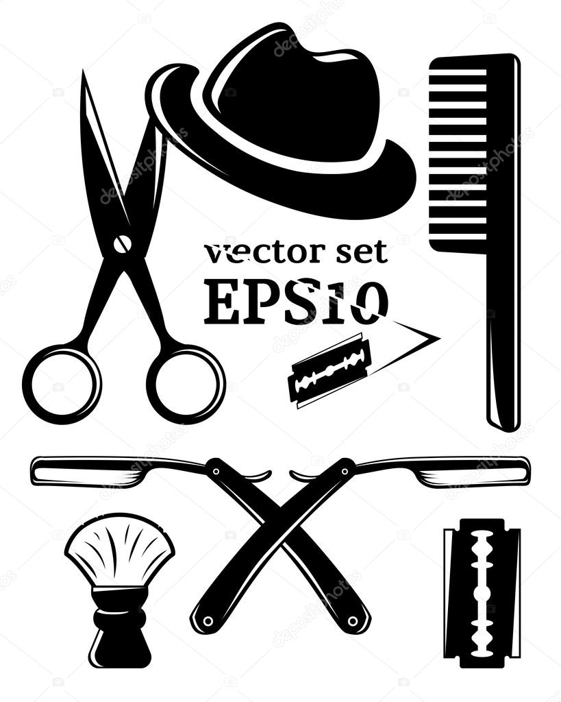 Image vectorielle Ensemble d'accessoires de salon de coiffure par  ©1001_holiday - 115353416, image size:819x1024