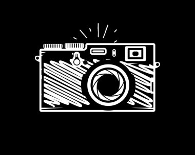 Vintage Fotoğraf kamera doodle tarzı