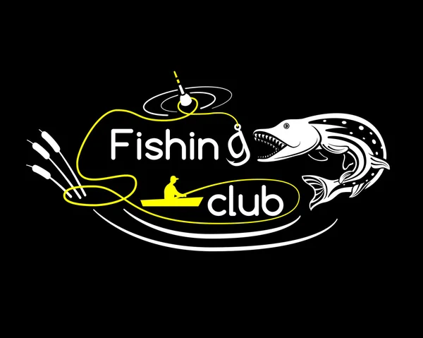 Clube de pesca do lúcio —  Vetores de Stock