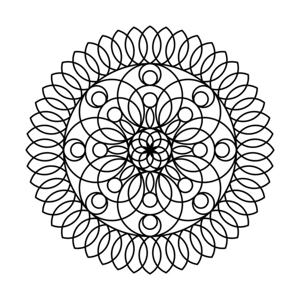 Circle vector mandala coloring book for meditation — Stock Vector