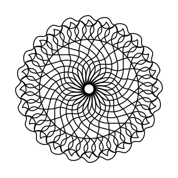 Géométrie sacrée fleur de vie cercle vecteur mandala livre à colorier — Image vectorielle