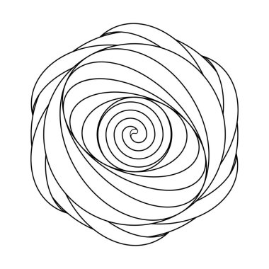 Döner ayna dairesi vektör mandala boyama kitabı