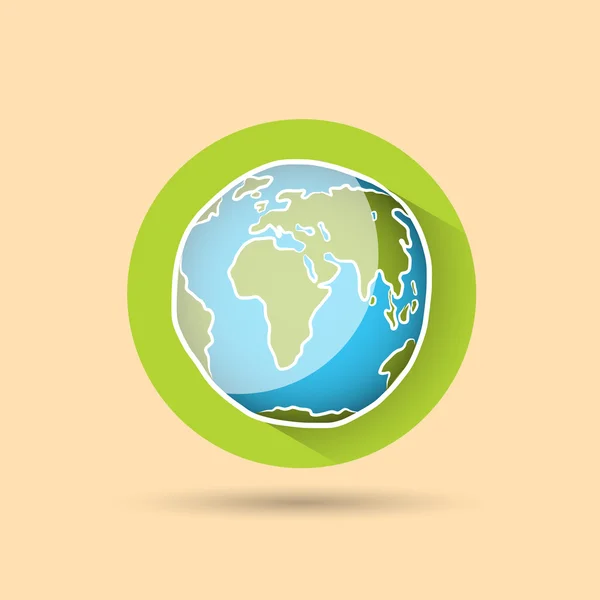 Doodle globe icon — Vector de stoc