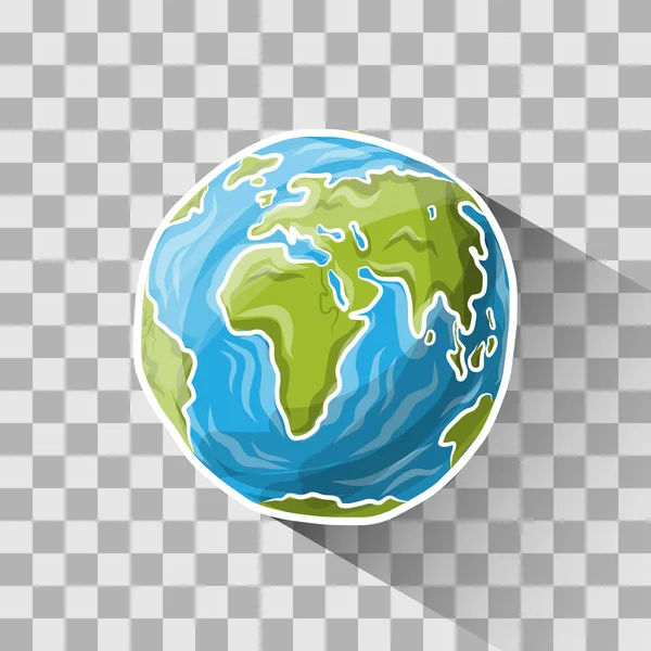 嘟嘟全球Doodle globe — 图库矢量图片