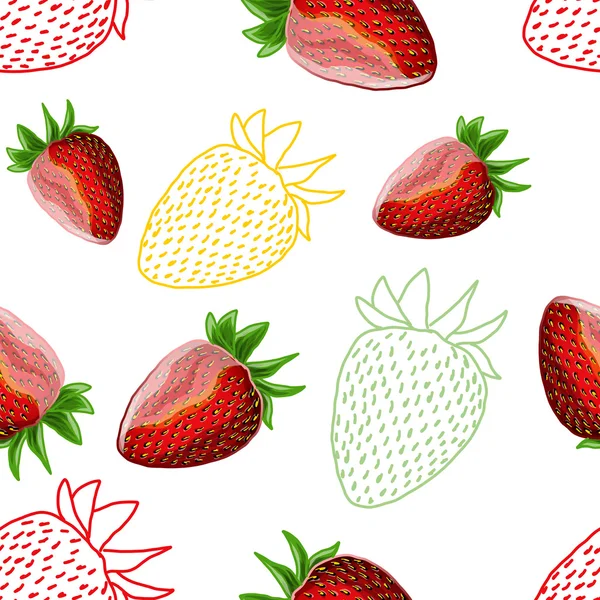 Fraise sans couture — Image vectorielle