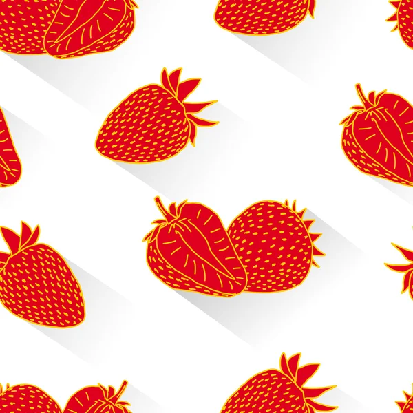 Fraise sans couture — Image vectorielle