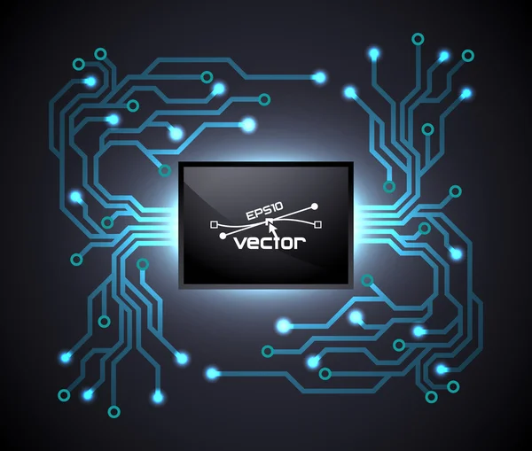 Trendy microchip — Stock Vector
