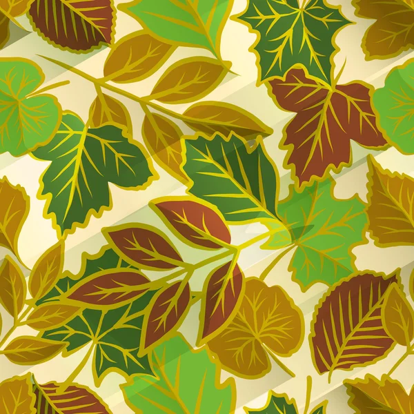 Spring leaves seamless pattern — Stock Vector