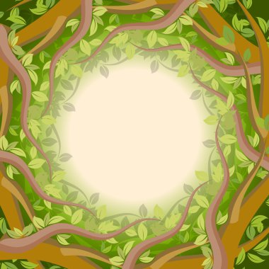 Çiçek orman çerçeve