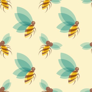 Arılar seamless modeli