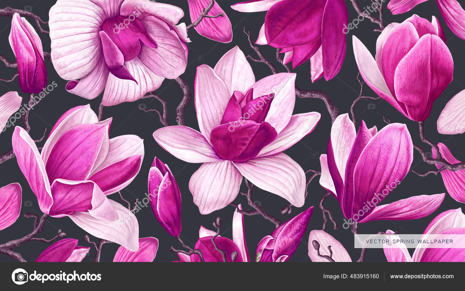 Papel Parede Floral Tela Bloqueio Protetor Tela Seu Computador Laptop Vetor  de ©MPetrovskaya 483915160, image size:1600x1002