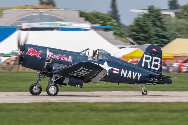 F-4U Corsair w Pardubicach — Zdjęcie stockowe