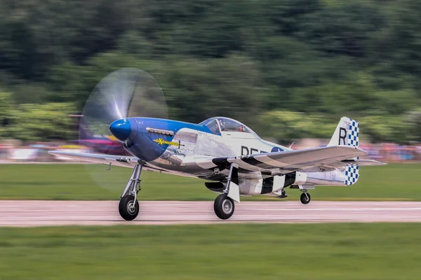 North American P-51 Mustang in Pardubice — Stock Photo, Image