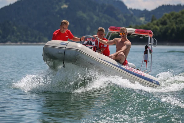 Polish Lifeguard on Czorsztyn Lake — Stock Photo, Image