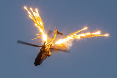 Leszno, Polonya - 18.06.2021 Airbus H215 Super Puma 18.06.2021, Polonya