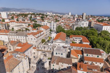 Split kentindeki 10.07.2021 Eski Şehir, Hırvatistan 'ın Split kentinde 10.076.2021