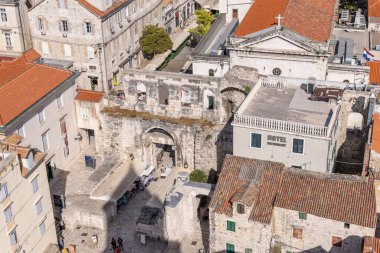 Split kentindeki 10.07.2021 Eski Şehir, Hırvatistan 'ın Split kentinde 10.076.2021