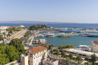 Split kentindeki 10.07.2021 Eski Şehir, Hırvatistan 'ın Split kentinde 10.076.2021