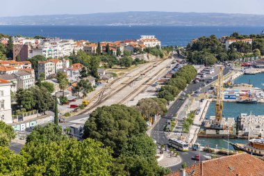 Split kentindeki 10.07.2021 Eski Şehir, Hırvatistan 'ın Split kentinde 10.076.2021