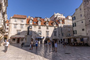 Split kentindeki 10.07.2021 Eski Şehir, Hırvatistan 'ın Split kentinde 10.076.2021
