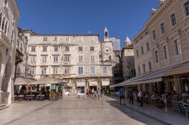 Split kentindeki 10.07.2021 Eski Şehir, Hırvatistan 'ın Split kentinde 10.076.2021