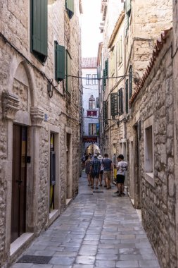 Split kentindeki 10.07.2021 Eski Şehir, Hırvatistan 'ın Split kentinde 10.076.2021