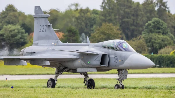 Gdynia Poland 2021 Jas Gripen Sweden Air Force 2021 Gdynia — Stock Photo, Image