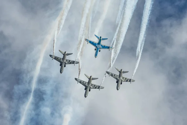 Gdynia Polen 2021 Midnight Hawks Demo Team Finlands Flygvapen 2021 — Stockfoto