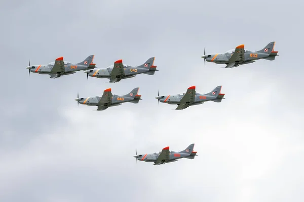 Gdynia Pologne 2021 Pzl Orlik Display Team Polish Air Force — Photo