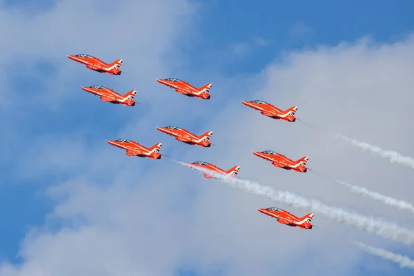 波兰格丁尼亚 2021年8月21日 波兰格丁尼亚皇家空军红箭演示队 — 图库照片