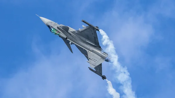 Gdynia Polonia 2021 Jas Gripen Fuerza Aérea Suecia 2021 Gdynia — Foto de Stock